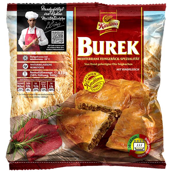 burek pie with meat